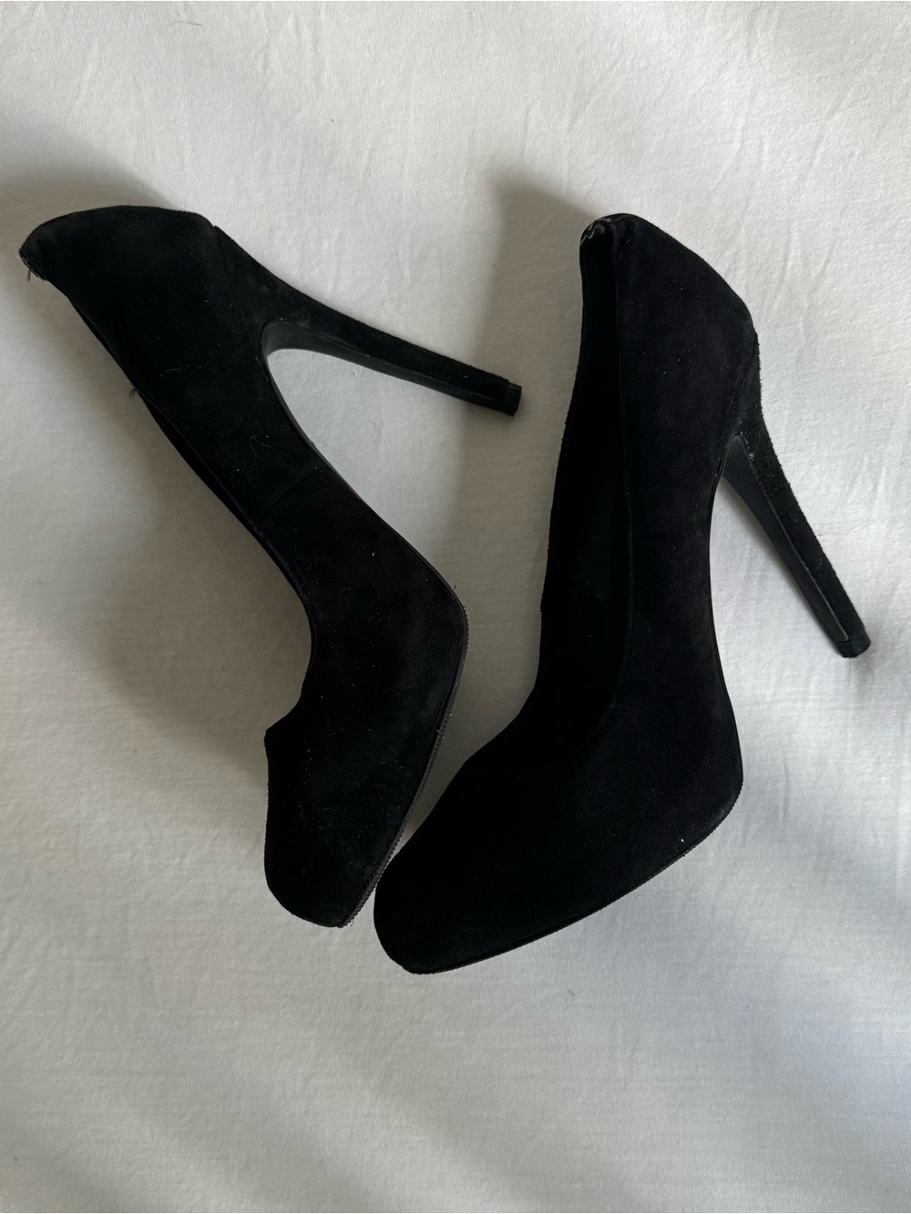 INC International Concepts Black Suede High Heel Pumps size 6.5